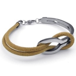 Elegant Form, Delikate Farver, Fremragende Kvalitet, Titanium Læderarmbånd