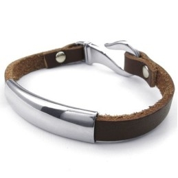 Dygtig Fremstilling Delikate Farver Pålidelig Kvalitet Titanium Læderarmbånd