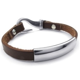 Dygtig Fremstilling Delikate Farver Pålidelig Kvalitet Titanium Læderarmbånd