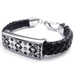 Behændigt Design, Delikate Farver, Pålidelig Kvalitet, Titanium Læderarmbånd