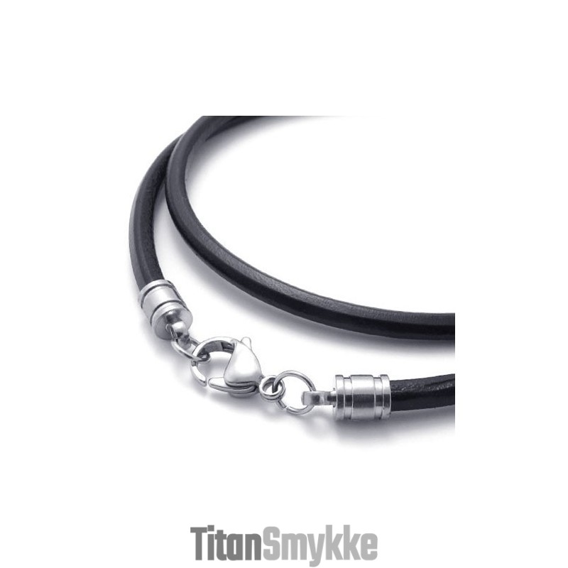 Professionelt Design I Delikate Farver. Dronningen Af Kvalitets Titaniumlæderhalskæde.