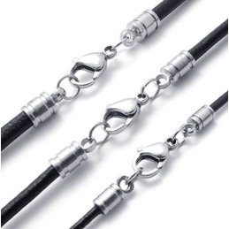 Professionelt Design I Delikate Farver. Dronningen Af Kvalitets Titaniumlæderhalskæde.