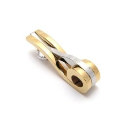 Herrehalskæde Med Vedhæng I Ren Titanium Og Gyldent Design (Ny)