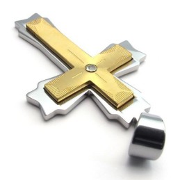 Smukt Design, Farveglans, Pålidelig Kvalitet, Titanium Korsvedhæng