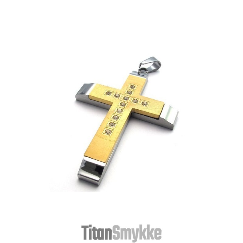 Smukt Design, Farveglans, Titanium Korsvedhæng I Overlegen Kvalitet